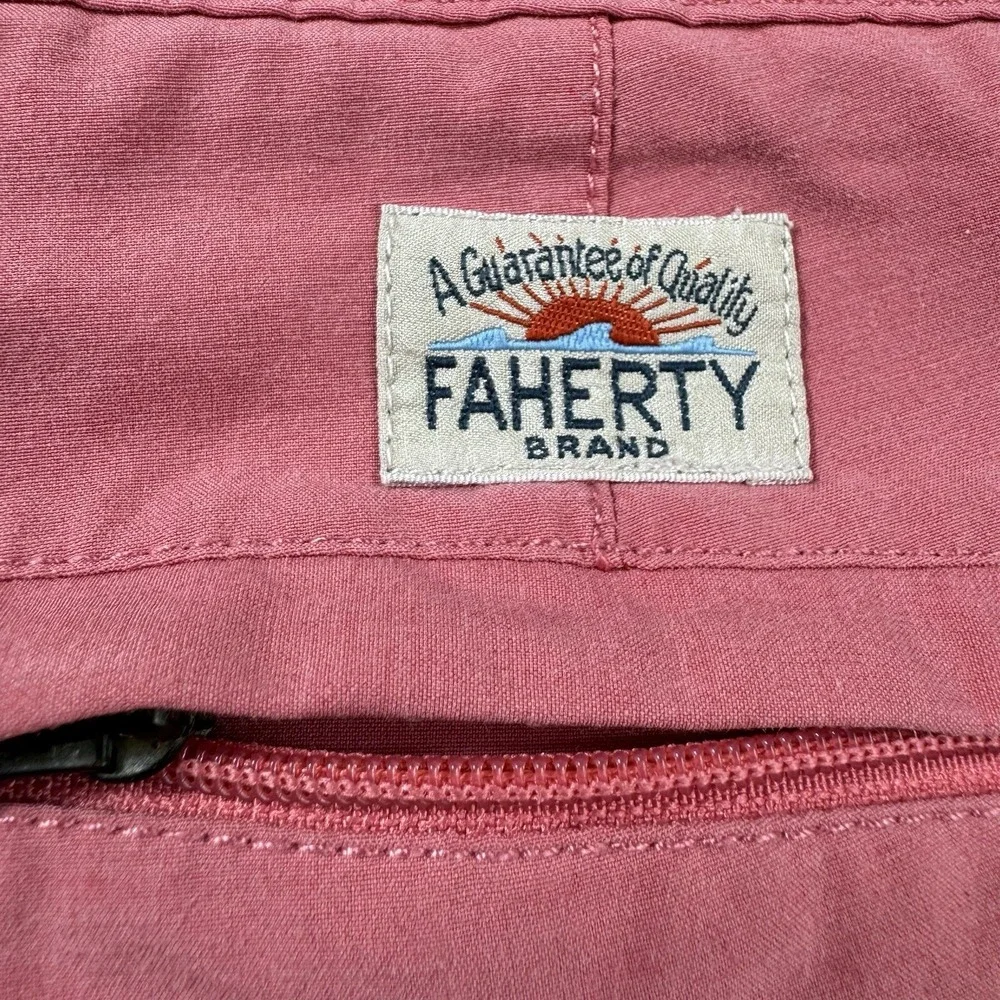 Faherty Light Red Performance All Day Mens Drawstring Short 28